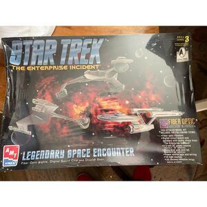 New AMT STAR TREK "ENTERPRISE INCDIENT" LEGENDARY SPACE ENCOUNTER w FIBER OPTICS